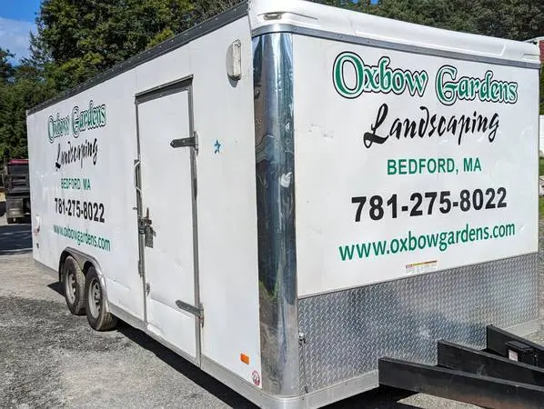 Oxbow Gardens trailer with completed commercial graphics